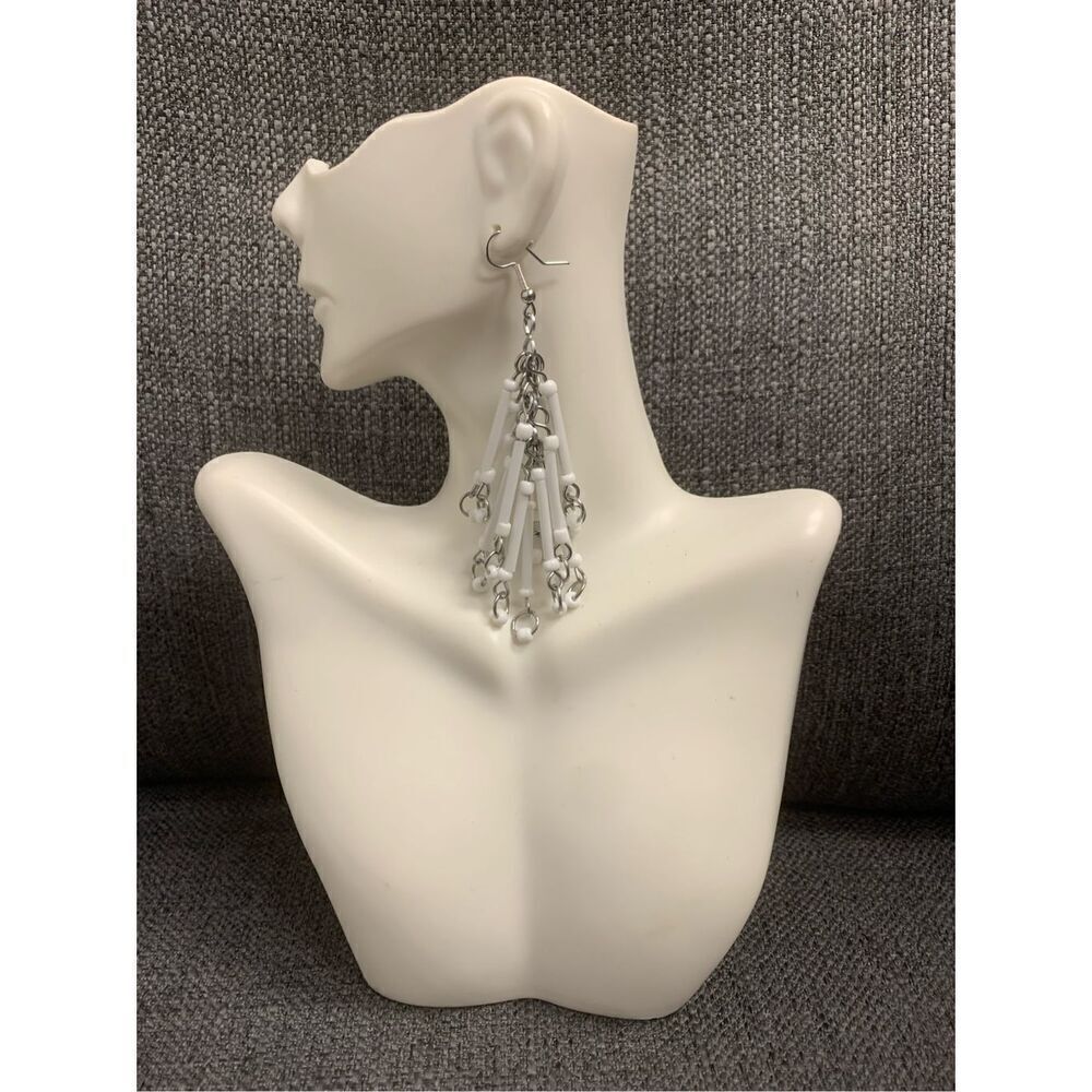 Handmade Straw Dangle Earrings